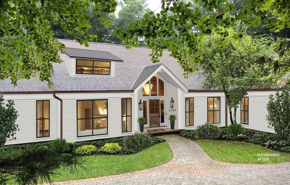 Finished home exterior